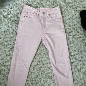 pink 501 levi’s brand new